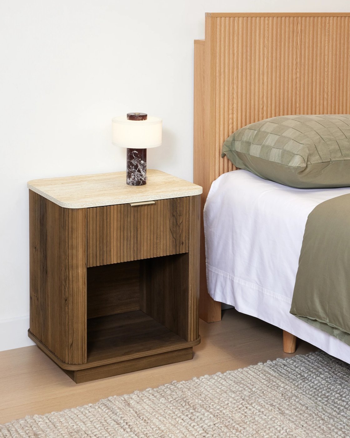 Claire Bedside Table - Walnut